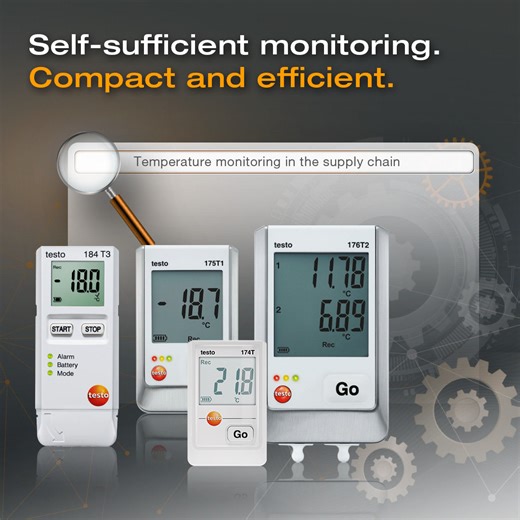✅ Safe, precise, efficient: Self-sufficient data loggers from Testo measure temperature, humidity, pressure and even shock (depending on the model). 💾 Seamless data backup in internal memory and easy readout via PC 💻 or conveniently with the testo Smart App📱. 🔍 Learn more: https://www.testo.com/en-US/solutions/pharma-saveris-holistic | Testo North America