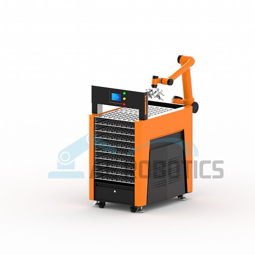 [Hot Item] 6-Axis CNC Loading and Unloading Robot with Multi-Layer Material Bin