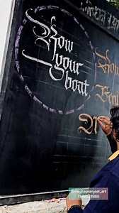 #row_row_row_your_boat #lmscript #calligraphy #calligraphymasters #gothic #gothicstyle #school #rhymes #poem #blackboardlettering #blackboardart #chalklettering #chalk #chalkcalligraphy #meghapranjit#zpschool #zpteacher #meghapranjeet_art | Megha Pranjeet Art