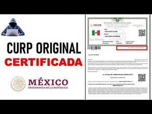 Como Tramitar La CURP Certificada y Original 2021
