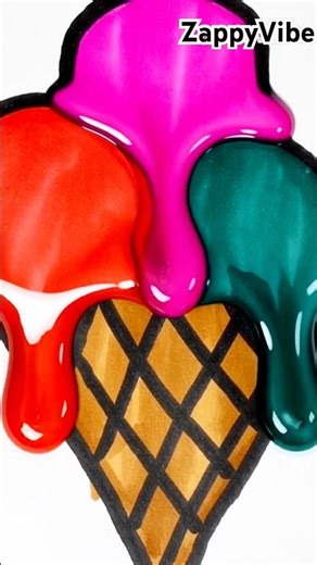 ✨Melting Ice Cream ASMR Magic!🍦 #drawing #creativeartemoji #viral #relaxing #coloring