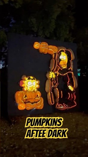 The Simpsons… But Make It Pumpkins! 🎃💛 | Pumpkin After Dark Calgary #haloween