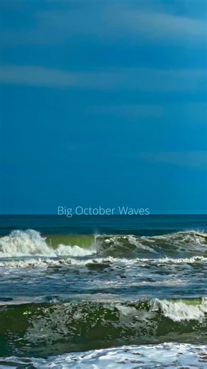 Big October waves on the Outer Banks! 🌊✨ #OBXLife #OBX #travel #iLoveOBX #BeachFun #outerbanksnc #obxsurfing #eastcoastsurfing #outerbanks #wavewatching #beachday | Seaside Vacations Outer Banks