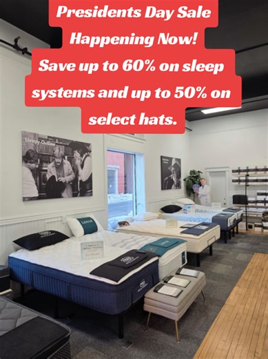 Welcome to Sleepy Outlaw 🤠🛏️ The world’s first hat & mattress store 📍 Located in downtown Staunton, Virginia 🇺🇸 Presidents’ Day Sale — Happening NOW Right now you can save: 💤 Up to 60% off premium sleep systems 🎩 Up to 50% off select hats Come explore our one-of-a-kind store. Seriously comfortable mattresses. Lay down. Try them out. You might walk in looking for a hat… and walk out sleeping better than ever. Or both 😴😎 Swing by, check us out, and see why Sleepy Outlaw isn’t like any oth