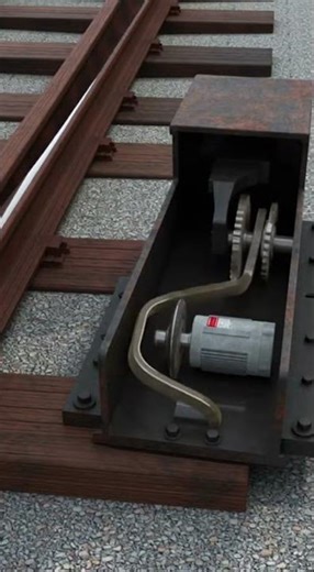How a Railroad Switch Motor Moves Trains Safely 🚆⚙️