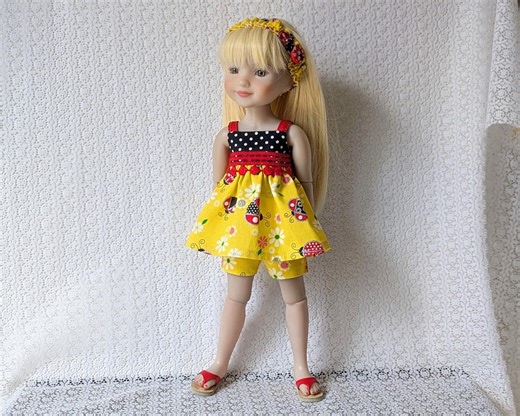 15-inch Ruby Red Fashion Friends Dolls Summer Ladybug OOAK Three-piece Outfit - Etsy
