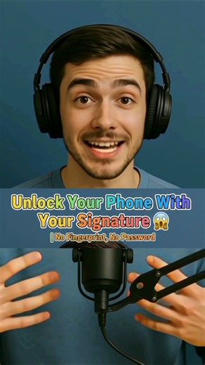 Unlock Your Phone With Your Signature 😱 | No Fingerprint, No Password #tech #shorts