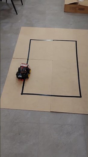 Test DIY Arduino Line Follower (Square Track) #maker #arduino #fablab #seedlab #diy #linefollower
