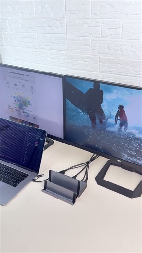 USB C Docking Station + Dual Stand for Laptops and Tablets + Triple Monitor for Macbook Air and Pro