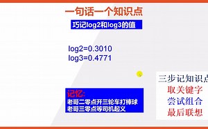 【初中数学知识点】巧记log2和log3的值