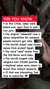 9.5K views · 25 reactions |  Cake Has a Dark and Strange History #foodfacts #historynerd #wowfacts | Works Etc | Facebook