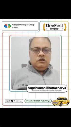 Google Developers Group Kolkata on Instagram: "AI isn’t just about demos; it’s about ROI. Catch Angshuman Bhattacharya at DevFest Kolkata 2025 as he bridges the gap between Econometrics and GenAI to drive real business impact✨"