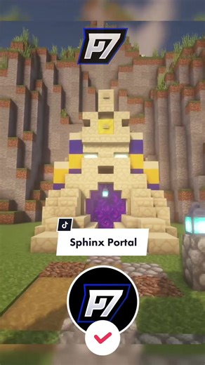 Giant Sphinx Nether Portal Build | Minecraft Decor Ideas