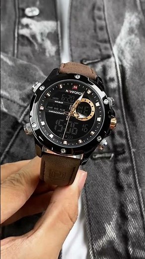 NAVIFORCE Watch NF9208 Quartz Analog + LCD Digital Watch (Casual & Minimalist Style)#shorts