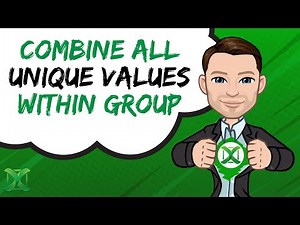Combine all unique values within group | Excel Power Query 04
