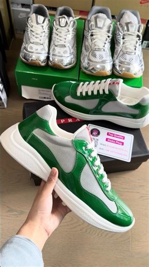 Prada American Cup Green and Grey Casual Shoes Unboxing Review
