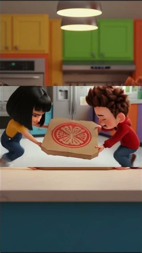 Two Kids, One Pizza... Who Wins? 🍕😱 #Shorts #Viral #PaddiStory