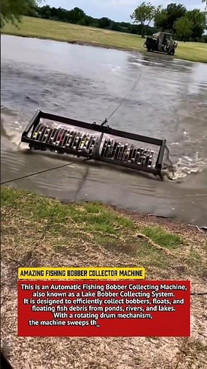 Amazing Fishing Bobber Collector Machine – Lake Cleanup Technology in Action.