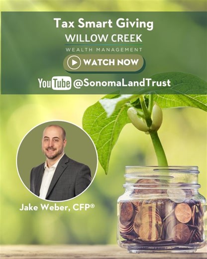 What is planned giving? Where should you start in your charitable giving journey? What are the best giving options? If you've asked yourself any of these questions, Jake Weber, CFP®, a wealth advisor with Willow Creek Wealth Management, answers them during the "Tax Smart Giving" webinar. He also shares information about how you might use common giving tools like Donor Advised Funds, Charitable Remainder Trusts, and gifts of appreciated stock to support your charitable giving goals. Watch now at 