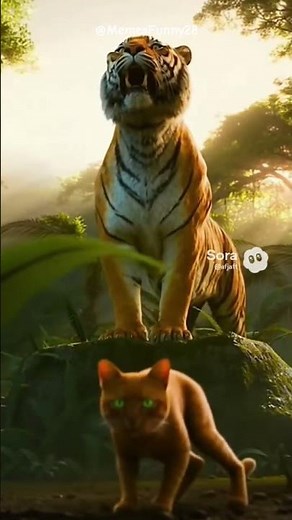 🐯When tiger see cat😱💀. #shorts