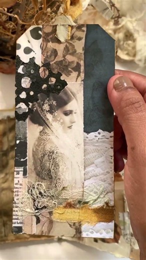 Whispers in Veils | A Vintage Mixed Media Art Journal Flip Through