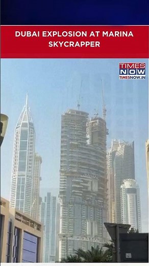 Dubai Explosion After 'Debris From Missile Interception' Hits Marina Skyscraper #shorts