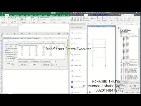 Smart STAAD Pro load Executer using EXCEL VBA and OpenSTAAD api