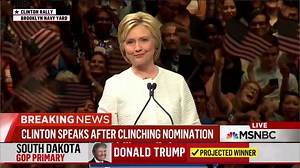 Hillary Clinton speaks about breaking the glass ceiling as the presumptive Democratic nominee. | All In with Chris Hayes