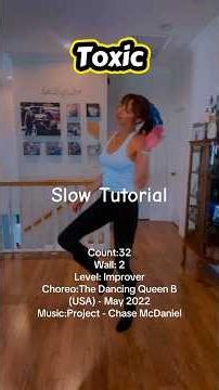 Toxic Line Dance -Slow Tutorial #linedancewithmelanie #toxic #project #linedancetutorial