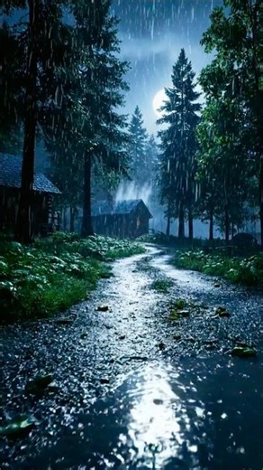 🌙⛈️ 4K Heavy Rainstorm & Thunder at Night | Relaxing Sleep Sounds for USA & Europe