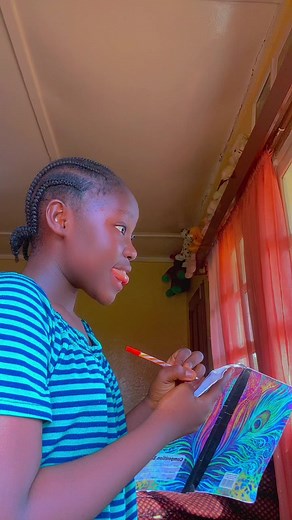 Creative Notebook Drawing with a Striped Top