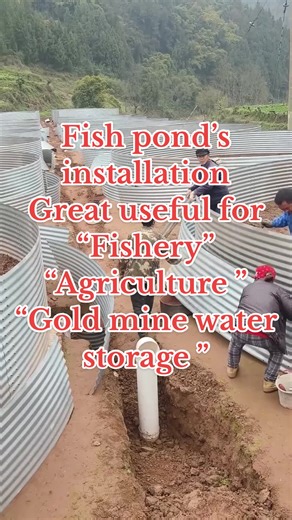 Fish ponds installation Great useful for “Fishery” “agriculture “”golden mine water storage “#tiktokzambia🇿🇲🇿🇲 #fishponds #watertank #fishery #fishpond