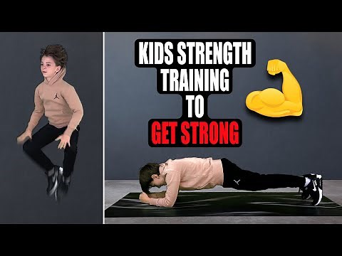 "GET STRONG" KIDS WORKOUT (Kids Exercises To Build Muscle & Strength)