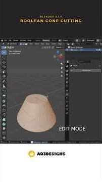 Blender Tutorial Boolean Cone Cutting