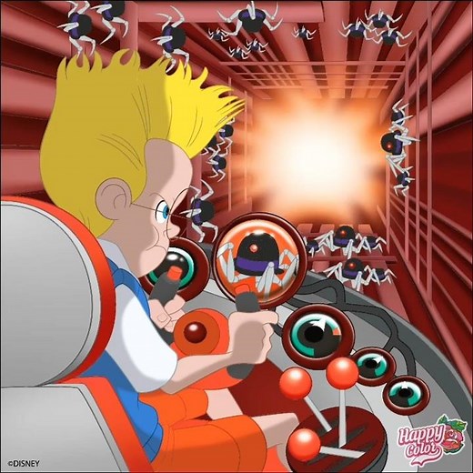 Happy Color - Meet The Robinson (2007 Films) Fight Against Shooting Robot Spider Monster