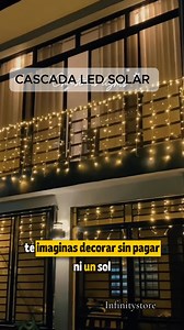 🎅✨ Haz que tu casa brille como nunca esta Navidad ¿Tu decoración navideña se ve apagada? Dale vida con la Cascada LED Solar Pro 2 en 1, de 14 metros de pura magia luminosa. Funciona con energía solar, tiene 8 modos de iluminación y resiste la lluvia 🌧️. 💚 ¡Colócala donde quieras y disfruta noches mágicas sin cables ni enchufes! 👉 Aprovecha la oferta navideña y pide la tuya hoy! | GD Importpe