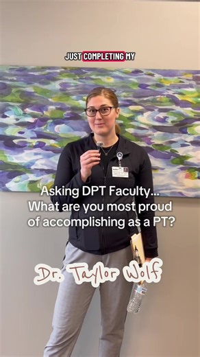 Asking DPT faculty what their favorite accomplishments. #dptstudent #ptstudent