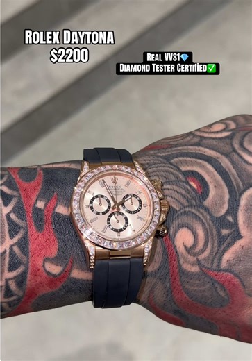 Rose Gold Rolex Daytona Diamond Bezel