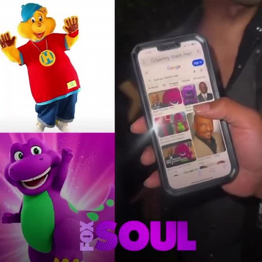 👀 #Soulmates, did you know this?! A man was shocked to learn that Barney 🦖 and Hip Hop Harry 🐻 were played by the same person and he’s Black! 🙌🏾 Did y’all know that? 🤯 #FoxSoul | Fox Soul
