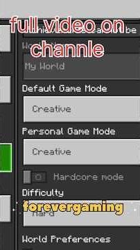 Best Minecraft Bedrock Settings | Boost FPS & Smooth Gameplay 🔥#Forevergaming