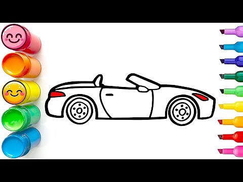 How to Draw a Convertible Car | Easy Step by Step Tutorial