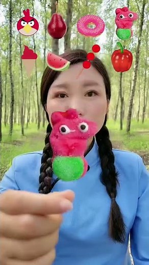 Angry Bird Emoji Eating Challenge | #asmr #food #shorts