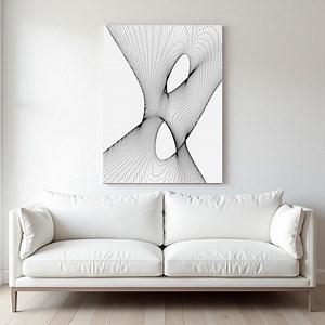 Forme et courage | impression numérique élégante | beauté géométrique | noir et blanc | lignes très détaillées | scientifique | technique | forme complexe - Etsy France