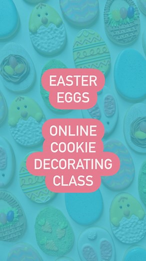 My Easter Eggs class 🐣🐰🥕 Ditch your basic bunnies and let’s take cookie decorating up a notch with this advanced beginner Easter Eggs online cookie decorating class! Get ready to decorate like a pro with creative techniques to decorate your eggs to perfection. For this advanced beginner class I wanted to make a set that used just one shape for simplicity, but really stepped up the skills used and showed just how much you can do with one shape. Sign up now for an egg-cellent learning experienc