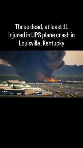 UPS flight 2976 from Louisville, Kentucky to Honolulu crashed near the Louisville airport, with authorities issuing a shelter-in-place for the immediate area. Kentucky’s governor says there are three fatalities and at least eleven injured. NBC News’ Tom Costello reports. | NBC Nightly News with Tom Llamas