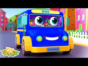 Wheels On The Bus, Blue School Bus + More Baby Songs and Kindergarten Videos