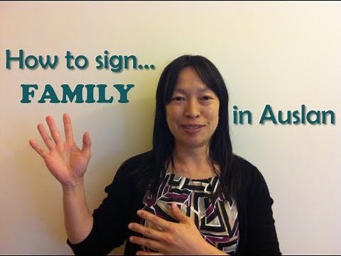 How to SIGN FAMILY in Auslan (Australian Sign Language)