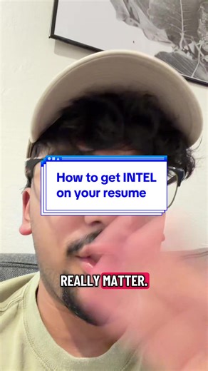 How to get INTEL on your resume #internship #computerscience #resume #college #tech