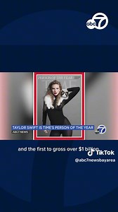 6.9K views · 184 reactions | Iconic singer and songwriter Taylor Swift received TIME magazine's 2023 Person of the Year. The mega superstar started the year off with a bang with her Eras Tour, the first to gross over $1 billion. https://abc7ne.ws/417Ez4k | ABC7 News | Facebook
