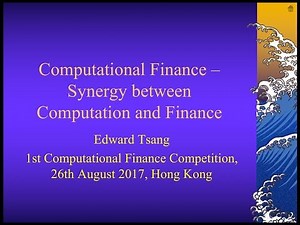 Computational Finance -- Synergy between Computation and Finance
